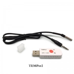 USB 雙溫電腦溫度計 檢測儀 機房環(huán)境監(jiān)測TEMPer2